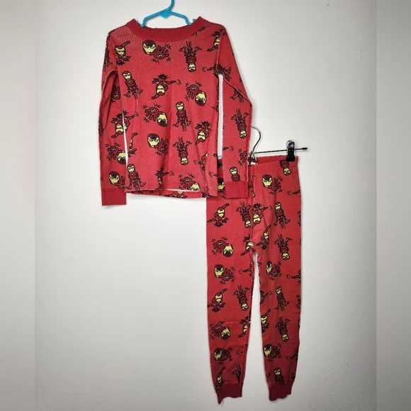 Marvel Iron Man Hanna Andersson Boys Pajama Set Size 6-7 - Picture 1 of 6